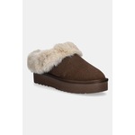 Copati Steve Madden Snow rjava barva, 11005021 - rjava. Copati iz kolekcije Steve Madden, izdelani iz imitacije semiša. Model z mehkim, oblikovanim vložkom zagotavlja udobje.