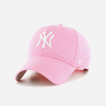 Kapa 47brand Mlb New York Yankees roza barva - roza. Kapa s šiltom vrste baseball iz kolekcije 47brand. Model izdelan iz tkanine z nalepko.