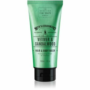 Scottish Fine Soaps Men’s Grooming Vetiver &amp; Sandalwood gel za umivanje za telo in lase za moške 200 ml