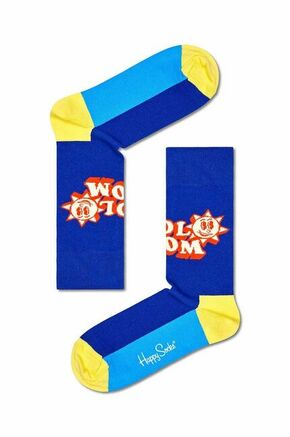 Nogavice Happy Socks mornarsko modra barva - mornarsko modra. Visoke nogavice iz kolekcije Happy Socks. Model izdelan iz elastičnega