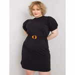 BASIC FEEL GOOD Ženska plus velikost obleka s pasom MYLAH black RV-SK-6636.88_365060 4XL