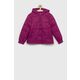 Otroška jakna Fila roza barva - roza. Otroška Jakna iz kolekcije Fila. Podloženi model izdelan iz prešitega materiala.