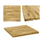 VIDAXL Površina za mizo trden hrastov les kvadratna 44mm 70x70 cm