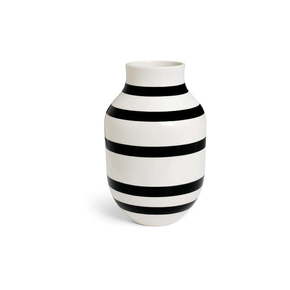 Črno-bela keramična vaza Kähler Design Omaggio