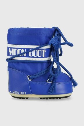 Moon Boot otroške snežke - modra. Zimski čevlji iz kolekcije Moon Boot. Podloženi model izdelan iz kombinacije tekstilnega in sintetičnega materiala.