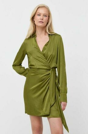 Obleka MAX&amp;Co. zelena barva - zelena. Obleka iz kolekcije MAX&amp;Co. Model izdelan iz enobarvne tkanine. Model iz tkanine
