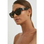 Sončna očala Versace žensko, rjava barva - rjava. Sončna očala iz kolekcije Versace. Model s enobarvnimi stekli in okvirji iz plastike. Ima filter UV 400.