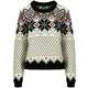 Dale of Norway Vilja Womens Knit Sweater Black/Off White/Red Rose M Skakalec