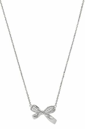 Emporio Armani Očarljiva srebrna ogrlica s pentljo EG3547040