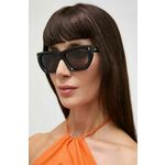 Sončna očala Gucci ženska, črna barva, GG1520S - črna. Sončna očala iz kolekcije Gucci. Model z enobarvnimi stekli in okvirji iz plastike. Ima filter UV 400.
