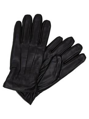 Jack&amp;Jones Moške rokavice Jacmontana Leather Gloves Noos 12125090 Črna