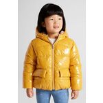 Otroška dvostranska jakna Mayoral rumena barva - rumena. Otroška Jakna iz kolekcije Mayoral. Podloženi model izdelan iz iz kombinacije gladkega in vzorčastega blaga.