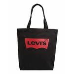 Levi's torbica - črna. Velika torbica iz kolekcije Levi's. brez zapenjanja model izdelan iz tekstilnega materiala.