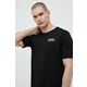 Bombažna kratka majica Fila črna barva - črna. Kratka majica iz kolekcije Fila. Model izdelan iz elastične pletenine. Visokokakovosten, udoben material.