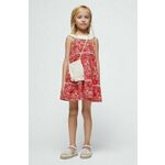 Otroška obleka Mayoral rdeča barva - rdeča. Otroški obleka iz kolekcije Mayoral. Model izdelan iz čipkastega materiala. Model iz tankega materiala je idealen za toplejše letne čase.