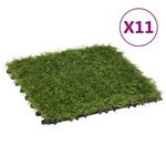 shumee Umetna trava plošče 11 kosov zelena 30x30 cm