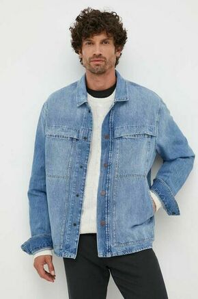 Jeans jakna Pepe Jeans moška - modra. Jakna iz kolekcije Pepe Jeans. Prehoden model