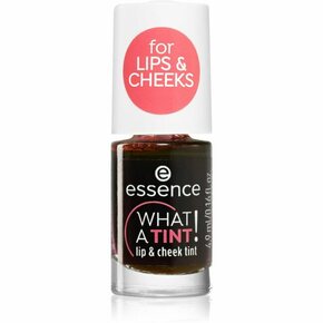 Essence What A Tint! barva z rahlo prekrivnostjo za ustnice in lica 4.9 ml Odtenek 01 kiss from a rose