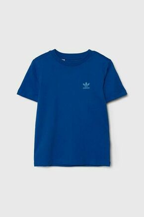 Otroška bombažna kratka majica adidas Originals - modra. Otroške kratka majica iz kolekcije adidas Originals
