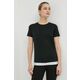 Kratka majica Guess ženski, črna barva - črna. Kratka majica iz kolekcije Guess. Model izdelan iz elastične pletenine.