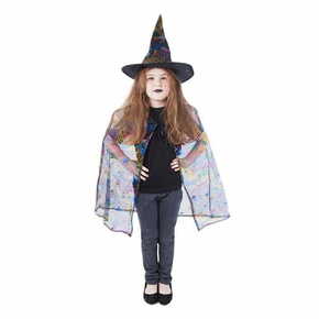 WEBHIDDENBRAND Otroški plašč čarovnice s klobukom/Halloween