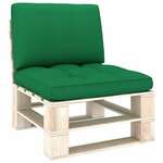 vidaXL Blazine za kavč iz palet 2 kosa zelene