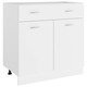 shumee Spodnja omarica s predalom bela 80x46x81,5 cm