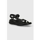 Sandali Skechers GO WALK FLEX ženski, črna barva - črna. Sandali iz kolekcije Skechers. Model je izdelan iz tekstilnega materiala. Model z mehkim, oblikovanim vložkom zagotavlja udobje.