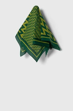 Bombažna rutica Lanvin zelena barva - zelena. Rutica iz kolekcije Lanvin. Model izdelan iz vzorčaste tkanine. Bombažen