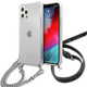 Guess GUHCP12LKC4GSSI iPhone 12 Pro Max 6,7" prozoren trdi ovitek 4G Silver Chain