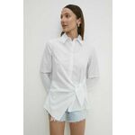 Bombažna srajca Answear Lab ženska, bela barva - bela. Srajca iz kolekcije Answear Lab, izdelana iz enobarvnega materiala. Kolekcija je na voljo izključno na Answear.Si.