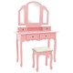 shumee Mizica za ličenje s stolčkom roza 100x40x146 cm les pavlovnije