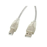 kabel usb a v usb b lanberg ca-usba-12cc-0030-tr tiskalnik prozorno 3 m (3 m)
