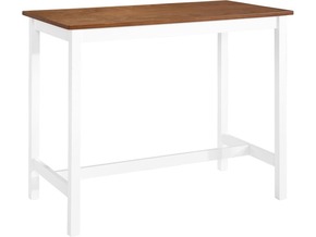 VIDAXL Barska miza iz trdnega lesa 108x60x91 cm
