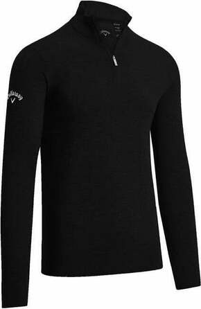 Callaway 1/4 Zipped Mens Merino Sweater Black Onyx S