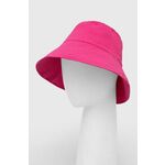 Otroški klobuk GAP roza barva - roza. Otroške klobuk iz kolekcije GAP. Model s širokim robom, izdelan iz enobarvnega materiala.