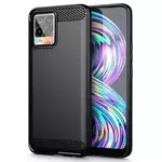 Infostyle Silikonski ovitek "carbon" za Realme 8 Pro 4G - Črna
