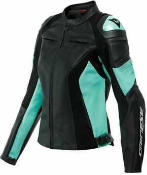Dainese Racing 4 Lady Black/Acqua Green 46 Usnjena jakna