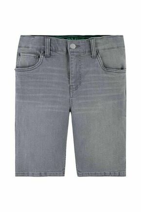 Otroške kratke hlače iz jeansa Levi's mornarsko modra barva - siva. Otroški kratke hlače iz kolekcije Levi's. Model izdelan iz jeansa.
