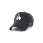 Kapa na šilt 47brand MLB Los Angeles Dodgers črna barva - črna. Kapa s šiltom vrste baseball iz kolekcije 47brand. Model izdelan iz materiala z nalepko.