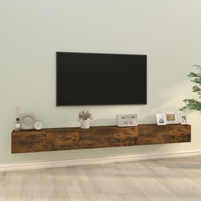 VidaXL Komplet TV omaric 3-delni dimljen hrast konstruiran les