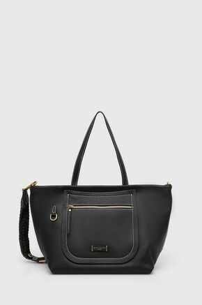 Usnjena torbica Gianni Chiarini črna barva - črna. Torba iz kolekcje Gianni Chiarini. Na zapenjanje model narejen iz naravnega usnja. Visokokakovosten izdelek