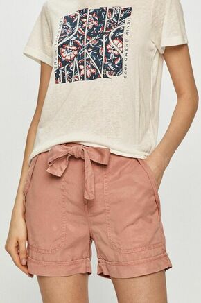 Pepe Jeans kratke hlače Nomad - roza. Kratke hlače iz kolekcije Pepe Jeans. Model izdelan iz tkanine.