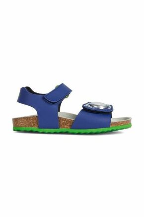 Otroški sandali Geox - modra. Otroški Sandali iz kolekcije Geox. Model izdelan iz ekološkega usnja. Lahek in udoben model
