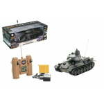 Teddies Tank RC plastični 33cm T-34/85 na baterijo + akumulatorski paket 27MHz z zvokom in svetlobo