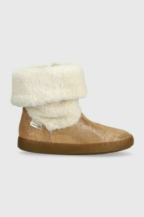 Otroški zimski čevlji iz semiša Shoo Pom rjava barva - rjava. Zimski čevlji iz kolekcije Shoo Pom. Podloženi model izdelan iz semiš usnja.