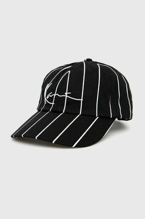 Karl Kani bombažna kapa - črna. Baseball kapa iz kolekcije Karl Kani. Model izdelan iz vzorec materiala.