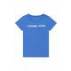 Otroška bombažna kratka majica Michael Kors - modra. Otroške kratka majica iz kolekcije Michael Kors. Model izdelan iz pletenine s potiskom.