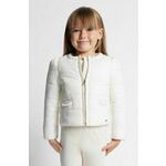 Otroška jakna Mayoral bela barva - bela. Otroški jakna iz kolekcije Mayoral. Delno podložen model, izdelan iz gladkega materiala. Prešiti model s sintetično izolacijo za dodatno udobje pri nižjih temperaturah.