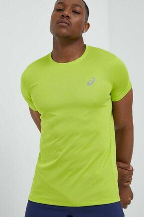 Kratka majica za tek Asics Core zelena barva - zelena. Kratka majica za tek iz kolekcije Asics. Model izdelan iz hitrosušečega materiala.